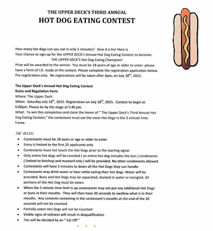 Upper Deck Hot Dog Eating Contest
