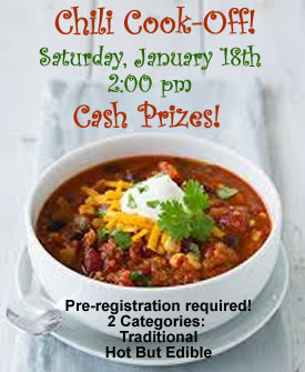 Chili Cookoff January 18th