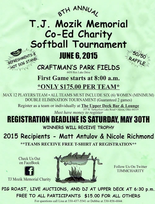 TJ-Mozik Charity Softball Tournament