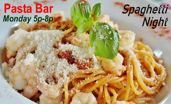 Upper Deck Pasta Bar - Mondays 5p-8p